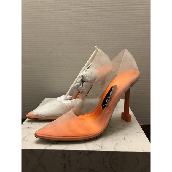 NEW Jessica Rich Shoes Sz 5 So Fancy Orange & Transparent collection New InBox - Picture 1 of 9